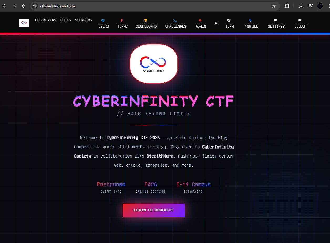 CyberInfinity CTF 2026 Spring photo 1